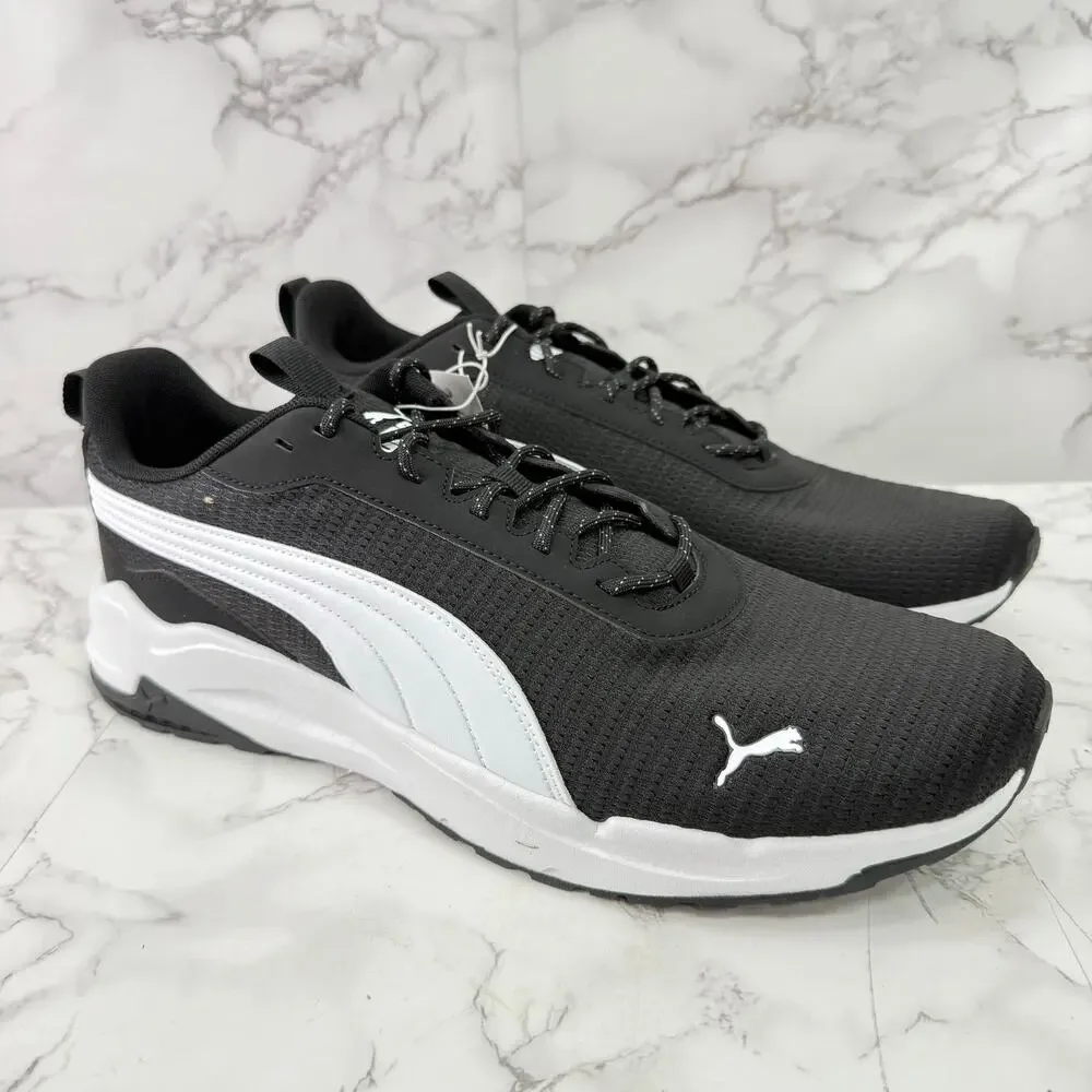 Puma Men's Black and White Running Sneakers